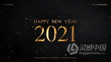 大气晚会黄金粒子30秒数字倒数2021年新年倒计时AE模板AE工程文件 Hi-Tech Logo Animation