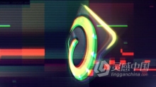 故障霓虹灯失真动态RGB分割LOGO标志视频片头 AE模板 AE工程文件 Glitch Neon Logo Reveal