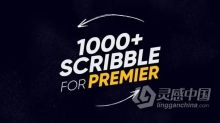 1000+涂鸦元素卡通手绘形状素描动画PR模板下载 1000+ Scribble Premiere