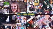 华丽动感照片墙多视频多屏幕开场幻灯片 AE模板 AE工程文件 Multi Video Opener
