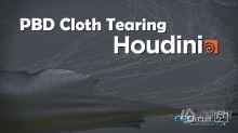 Houdini逼真布料撕裂模拟特效视频教程