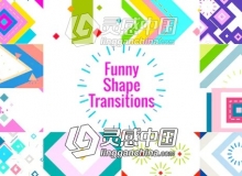 12组有趣的MG图形转场动画AE模板 Videohive Funny Shape Transitions\AE