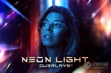 30张彩色霓虹夜色灯光光斑散景照片叠加图片素材 Neon Light Overlays V2
