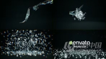 闪耀钻石标志动画珠宝品牌LOGO片头AE模板下载 Sparking Diamonds Logo Reveal