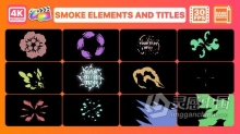 烟雾元素MG图形+视频字幕标题FCPX插件 Smoke Pack 02 and Titles for FCPX