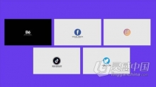 社交媒体标志图形动画效果视频制作 AE模板 AE工程文件 Social Media Logo Opener