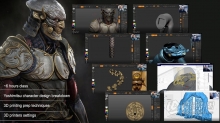 ZBrush死灵战士硬表面建模雕刻3D打印制作视频教程