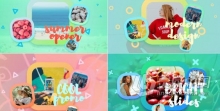 五彩缤纷色调灿烂明亮夏日幻灯片现代视频游戏广告视觉效果AE模板AE工程文件 Bright Summer Slideshow