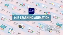 14组概念图形场景介绍电子学习动画视频效果 AE模板 AE工程文件 E-Learning Animation | After Effects