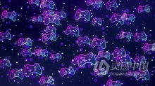 4K冷酷高贵紫罗兰色漂浮游戏手柄电子游戏背景视频素材 LED大屏幕动态背景素材