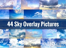 万能天空合成素材-44张高清晰HDR蓝天白云叠加合成素材 Sky Overlays
