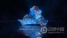 霓虹灯网格发光霓虹灯扫光故障动画高科技数码游戏标志视频片头 AE模板 AE工程文件 Digital Game Logo