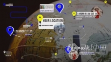 达芬奇模板-位置图标装饰的标题公司名称用于旅游主题视频DaVinci Resolve模板下载