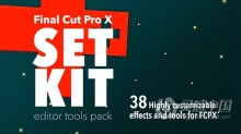 FCPX插件-38种相机控制光效矫正失真着色遮罩分屏实用操作应用工具 Set Kit – FCPX Editor Tools Pack