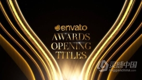 12种丝带般优雅粒子线场景适合各种晚会活动开幕式片头-AE模板 Awards Opening Titles