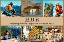 14个HDR旅拍风光人像Lightroom预设 14 HDR Photoshop actions Presets Lightroom