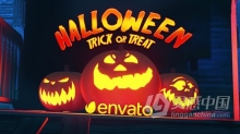 AE模板 Halloween万圣节视频片头神秘鬼屋南瓜恐怖效果 AE工程 AE文件