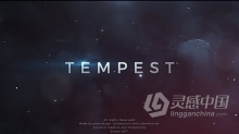 暴风雨黑色云层金属粒子标题预告片视频开场 AE模板 AE工程文件 Tempest | Trailer Titles