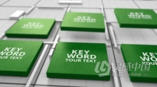 AE模板 3D马赛克方形拼图动画视频片头Corporate Logo AE工程 AE文件