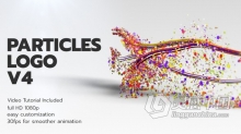 彩虹线条彩带粒子动画演绎LOGO片头视频 AE模板 AE工程文件 Particles Logo V4