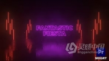 霓虹灯发光标题夜间派对时尚舞蹈音乐会活动宣传视频制作PR模板下载 Neon Light Titles Promo MOGRT