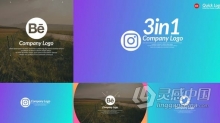 简单扁平形状图形动画展示公司企业LOGO效果视频片头 AE模板 AE工程文件 Quick Logo Animation