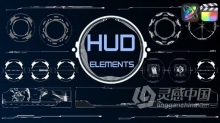 FCPX插件-40种未来科技感HUD界面元素动画FCPX插件下载 HUD Elements