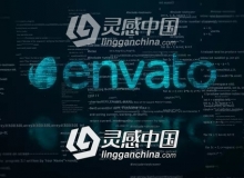 科技信息数据代码LOGO标志片头AE模板 Videohive Digital Code Logo Reveal