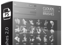 71款高分辨率精品云朵云彩笔刷 Clouds Brushes