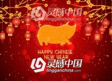 2019年中国新年喜庆灯笼祝福片头AE模板 Videohive Chinese New Year 2019