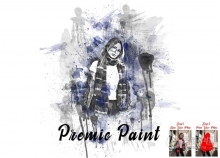 水彩油漆滴墨绘画PS动作  Premio Paint Photoshop Action 附视频教程