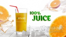 超酷的真实视频新鲜果汁橙汁飞溅动画视频广告AE模板AE工程文件 Juice Opener
