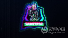 PR制作故障效果LOGO标志动画带视频使用教程 Glitch Logo V3 Mogrt