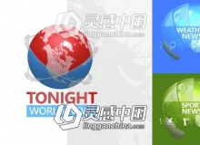 电视新闻栏目包装动画AE模板 Videohive Tonight World News