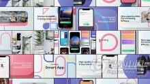 应用程序设计UI/UX/XD展示介绍视频 AE模板 AE工程文件 Smart App Promo