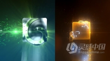 闪闪发光能量线条描边LOGO光效特效视频片头制作 AE模板 AE工程文件 Glowing Glitchy Logo Reveal