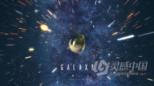 银河太空星空粒子特效场景动画演绎LOGO片头视频 AE模板 AE工程文件 Galaxy Space Logo Reveal