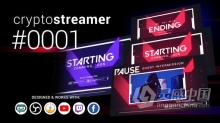 游戏直播包装流式横幅设计元素 AE模板 AE工程文件 CryptoStreamer #0001