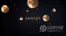 AE模板 金色颗粒珍珠场景动画活动介绍开场视频宣传Awards Titles AE工程 AE文件